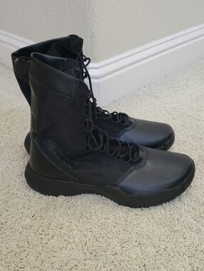 Nike Men's SFB B1 Triple Black High-Top Tactical Boots.